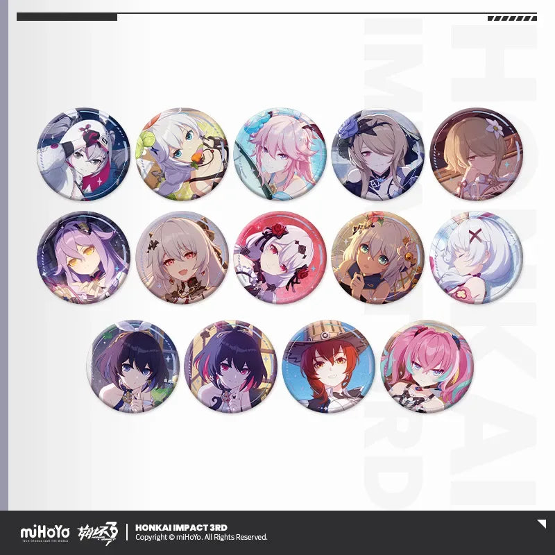 CG Series Badge Mystery Box Honkai Impact 3rd Random One ACG Go Anime www.acg-go.com Badge, Bronie, Honkai Impact 3rd, Kallen, Luna Kindred, Mystery Box, Rita, Sirin, Yae Kasumi