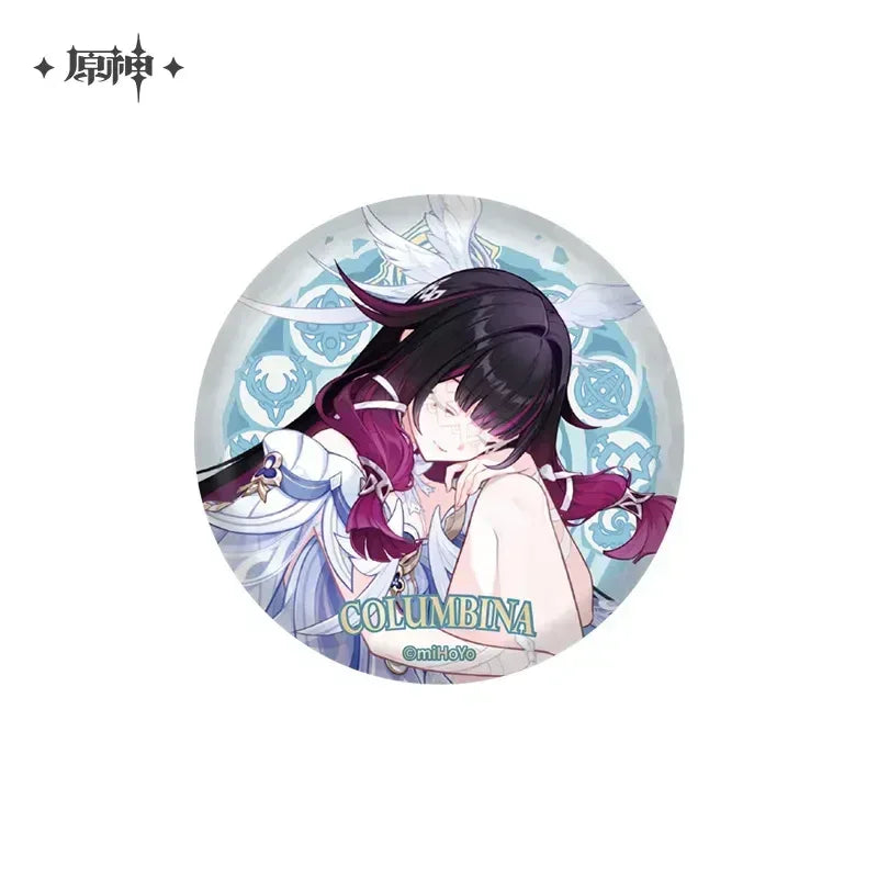 Genshin Impact Nod-Krai Series Character Badge Columbia ACG Go Anime www.acg-go.com Aino, Badge, Columbina, Flins, Illuga, Ineffa, Lauma, Nefer