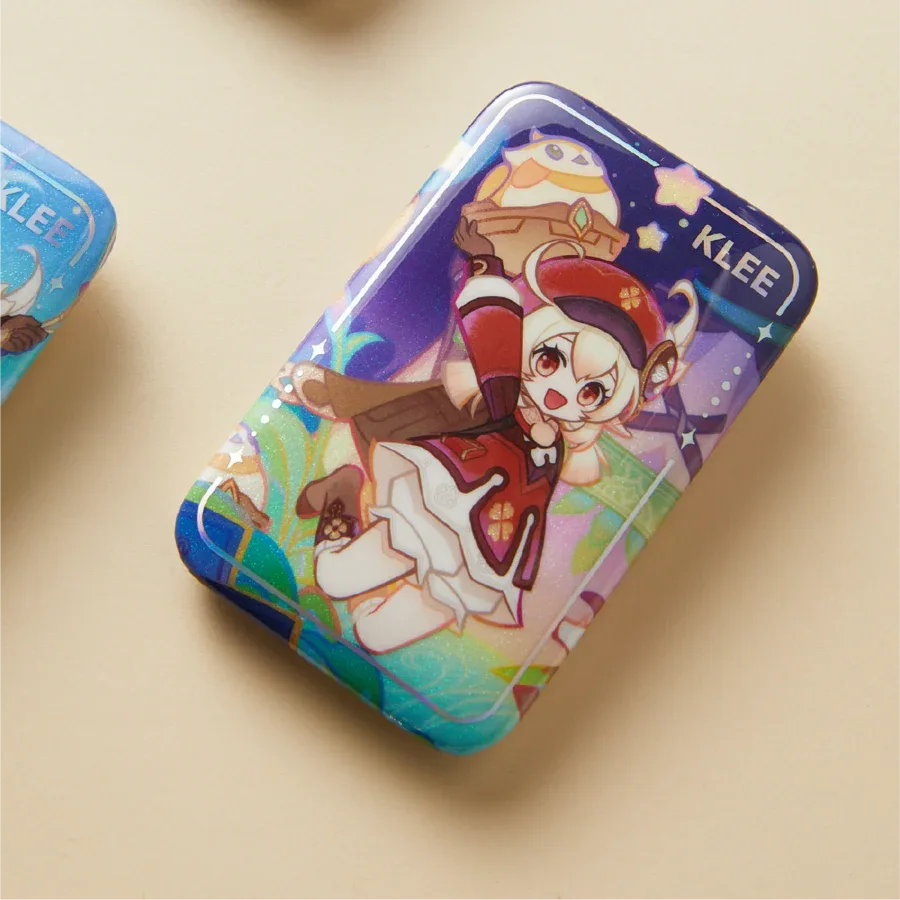 Genshin Impact x Wanda Film "Magic Screen Journey: A Date with Light and Shadow" Square Pin Badge Klee - A ACG Go Anime www.acg-go.com Badge, Genshin Impact, Klee