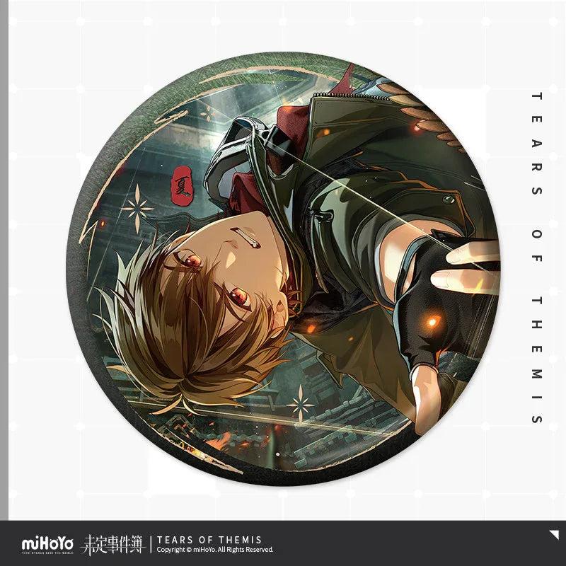 Tears of Themis Eternal Flame of the City Series Tinplate Badge Luke Pearce ACG Go Anime www.acg-go.com Artem Wing, Badge, Luke Pearce, Marius von Hagen, Tears of Themis, Vyn Richter