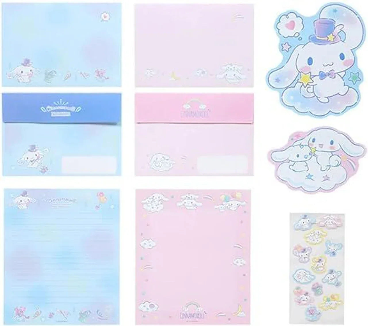 Sanrio Character Letter Set Cinnamoroll ACG Go Anime www.acg-go.com Cinnamoroll, Hello Kitty, Kuromi, Pompom Purin, Sanrio, Stationary