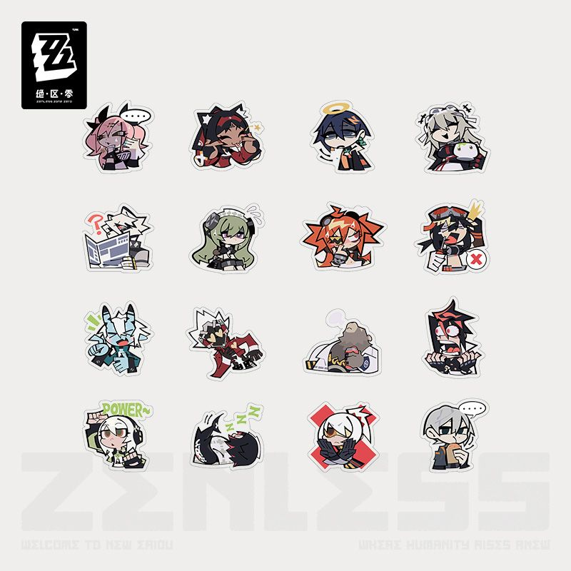Zenless Zone Zero Emoji Stickers 16 Pcs & Postcards 6 Pcs (Not For Sale)