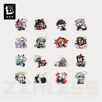 Zenless Zone Zero Emoji Stickers 16 Pcs & Postcards 6 Pcs (Not For Sale)