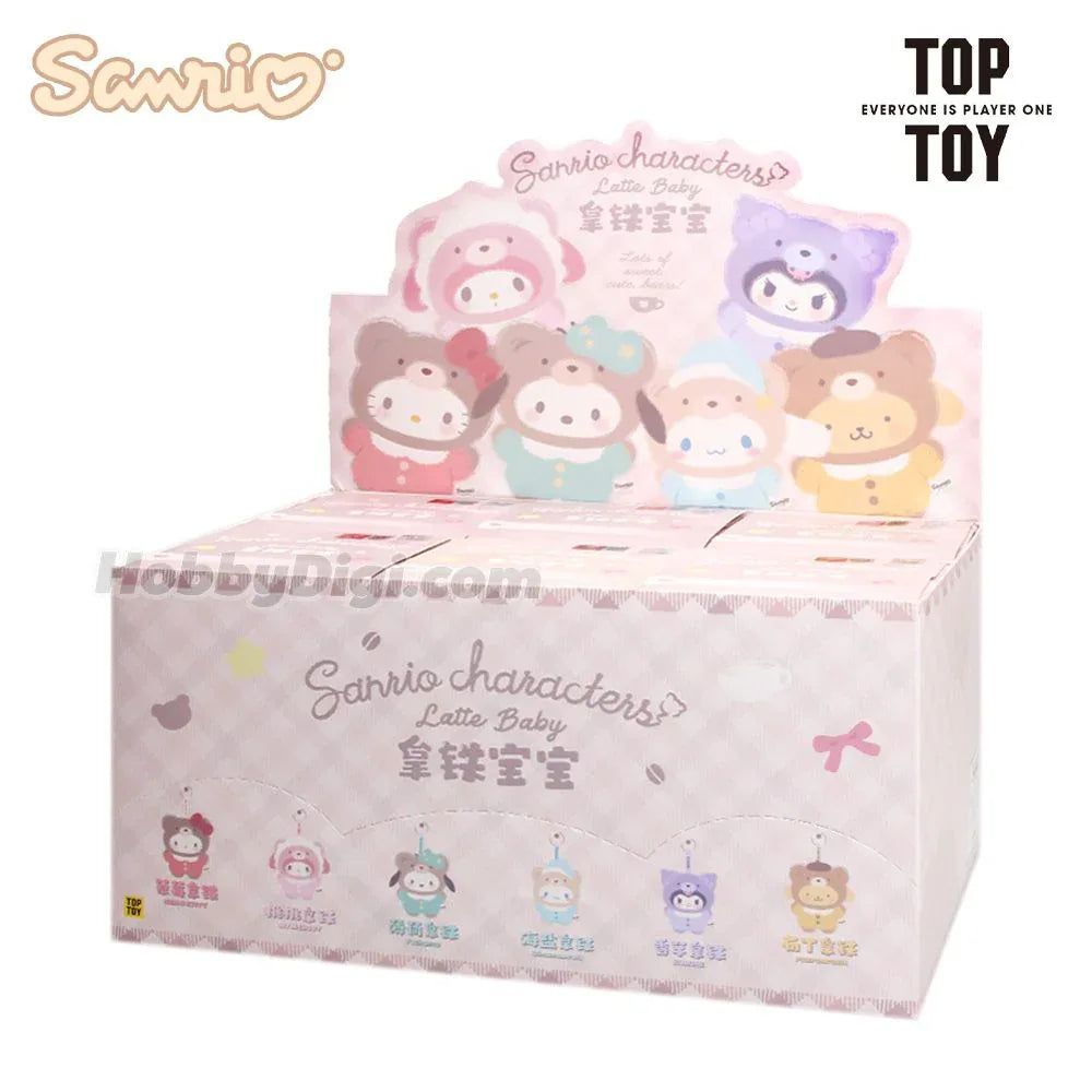Latte Baby Series Plush Keychain Mystery Box Sanrio Characters All Set (6 pcs) ACG Go Anime www.acg-go.com Cinnamoroll, Hello Kitty, Kuromi, My Melody, Mystery Box, Plush, Pochacco, Pompom Purin