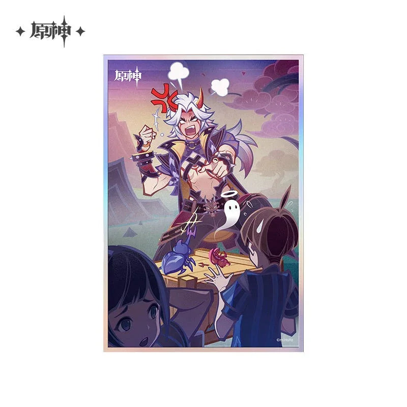 Genius Invokation TCG Series Shikishi Cardboard Genshin Impact I Haven't Lost Yet! ACG Go Anime www.acg-go.com Badge, Diluc, Ganyu, Genshin Impact, Kamisato Ayaka, Kamisato Ayato, Klee, Sangonomiya Kokomi, Shenhe