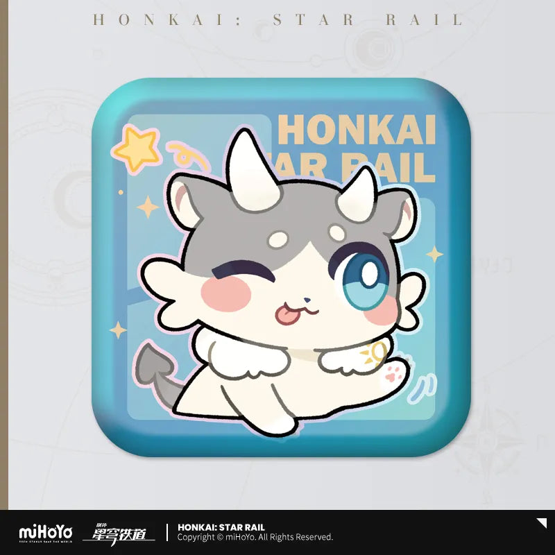 Honkai: Star Rail Pom-Pom Exhibition Series Square Tinplate Badge