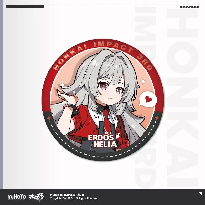 Honkai Impact 3rd Little Tea Party Series Vol.2 Tinplate Badge Helia ACG Go Anime www.acg-go.com Badge, Coralie, Dream Seeker, Helia, Honkai Impact 3rd, Senadina, Songque