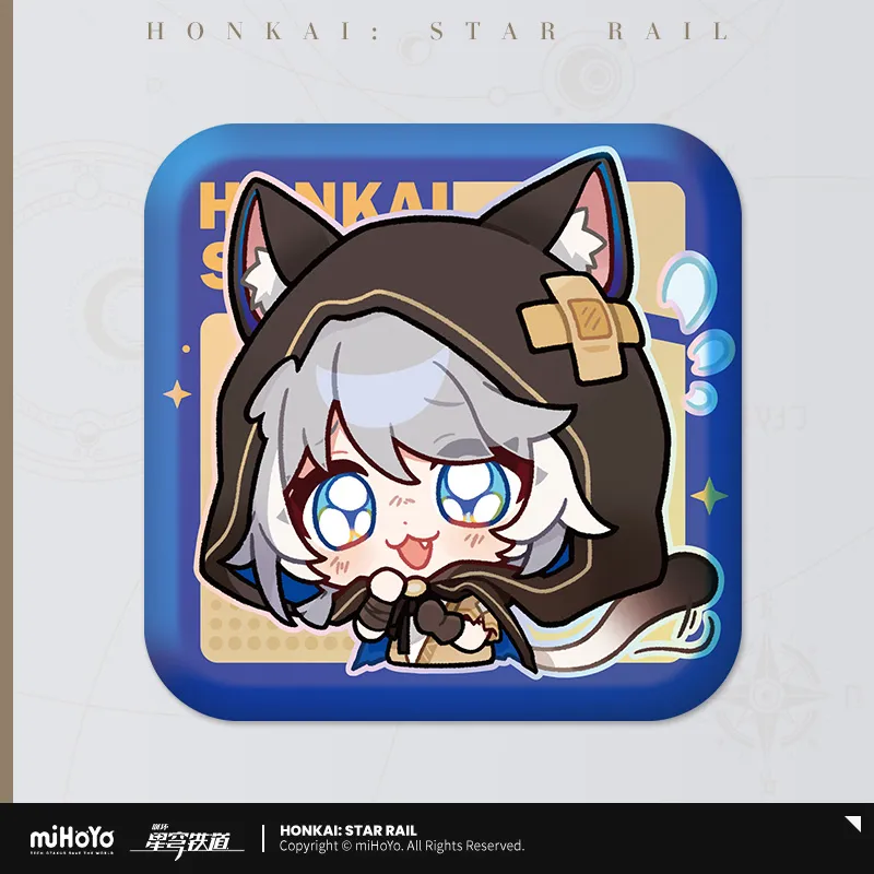 Pom-Pom Exhibition Series Square Tinplate Badge