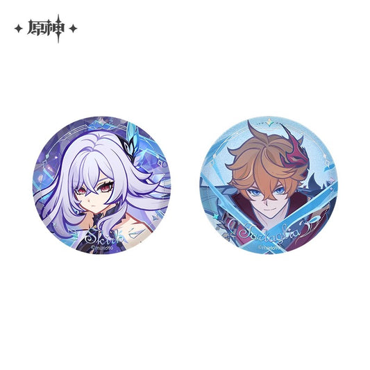 Illustrated Image Travel Diary Series Character Badge