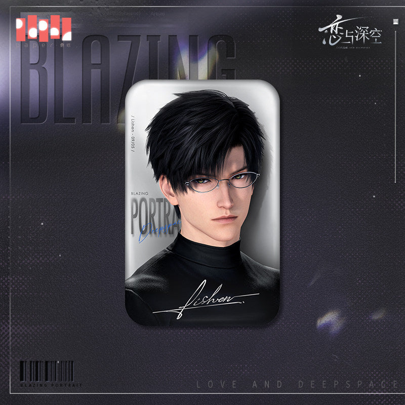 Love and Deepspace Blazing Portrait Series Square Tinplate Badge