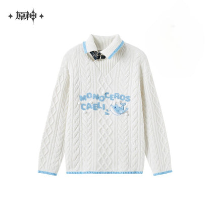 Genshin Impact Tartaglia Theme Impression Series Cable Knit Collar Sweater