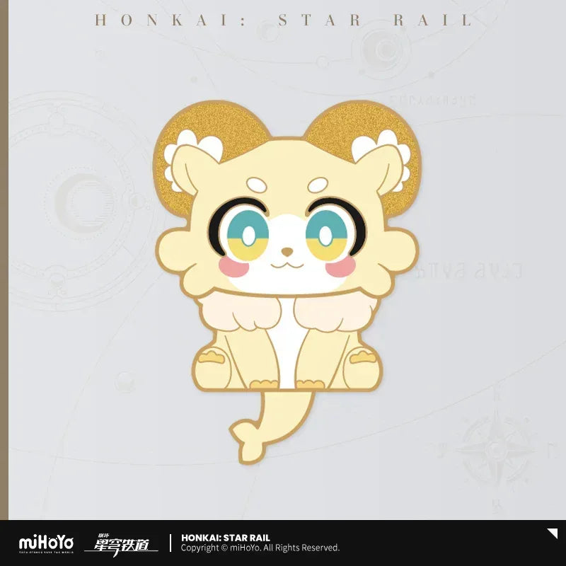 Honkai: Star Rail Awooo-Awooo Series Chimera Metal Badge Oatmeal ACG Go Anime www.acg-go.com Anaxa, Badge, Castorice, Mydei, Phainon, Trailblazer