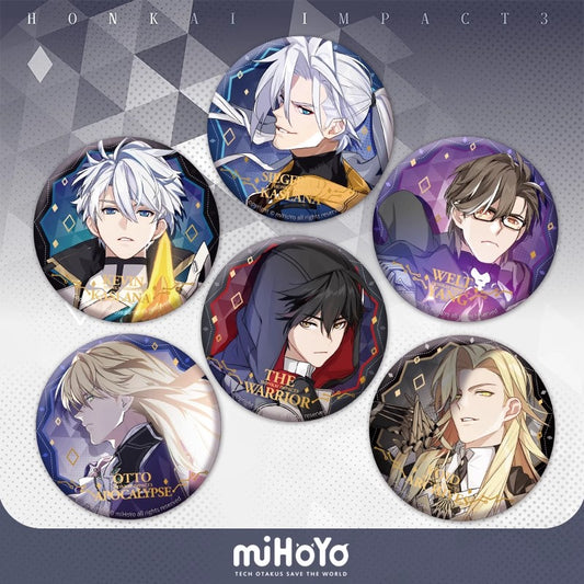 Honkai Impact 3rd Male Character Gold Stamping Badge