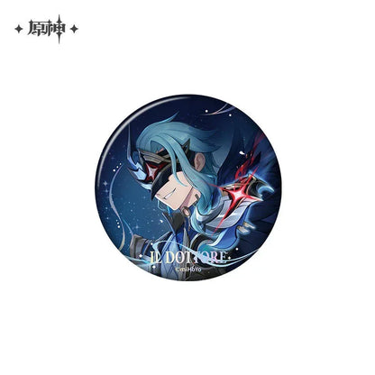 Genshin Impact A Traveler on Winter's Night Series Merch Badge Il Dottore ACG Go Anime www.acg-go.com Art Decor, Badge, Columbina, Genshin Impact, Il Dottore, Pendant & Keychain, Sandrone, Varka, Wanderer, Zibai