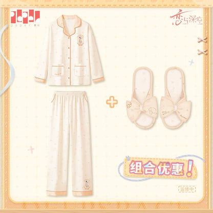 Love and Deepspace Sweet Dream Woven Series Pajama & Slippers Set