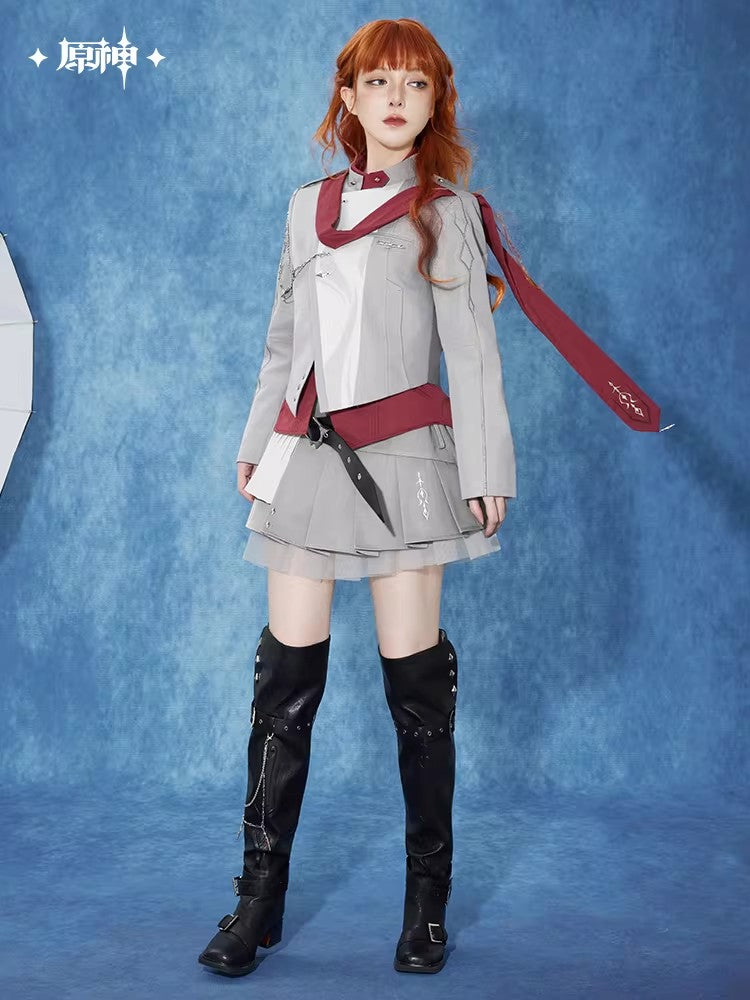 Genshin Impact Tartaglia Theme Impression Series Pleated Mini Skirt