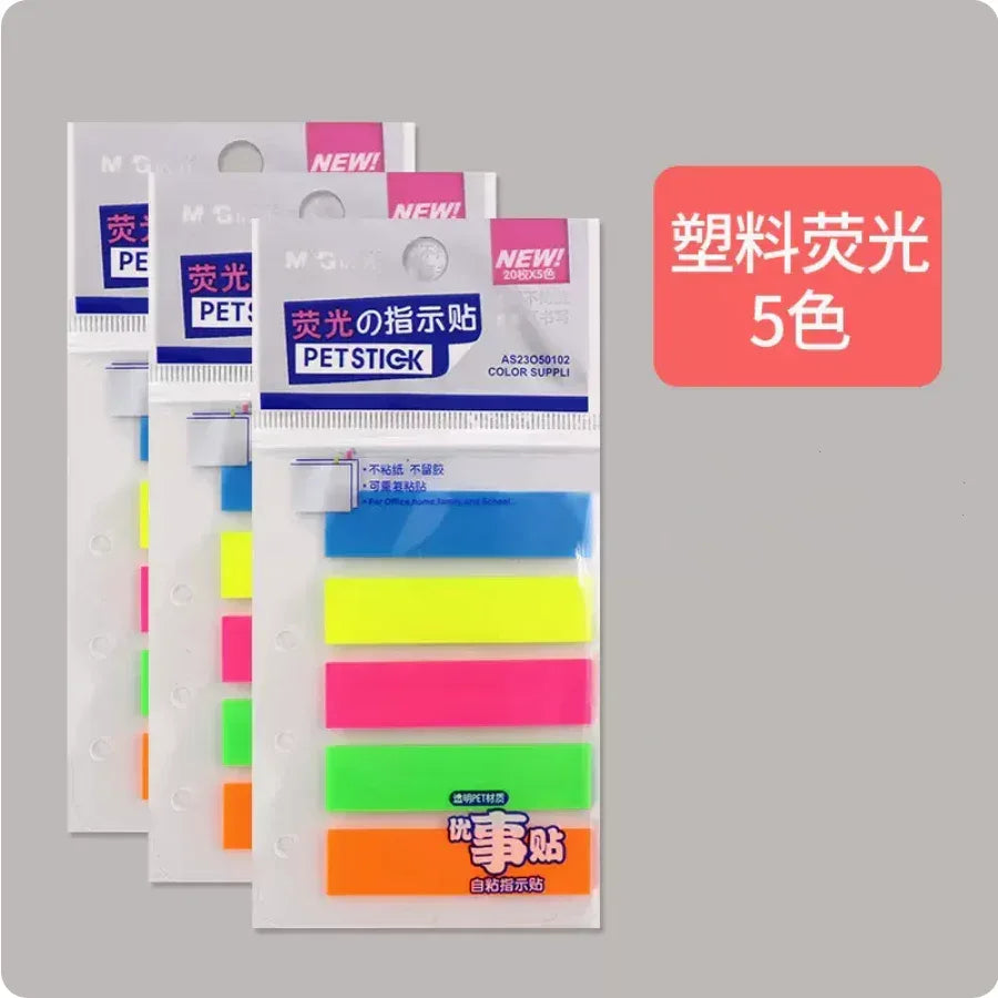 M&G 5 Colors Sticky Index Tabs 2X3inch M&G 1 Pack (100 sheets) ACG Go Anime www.acg-go.com Office Supply