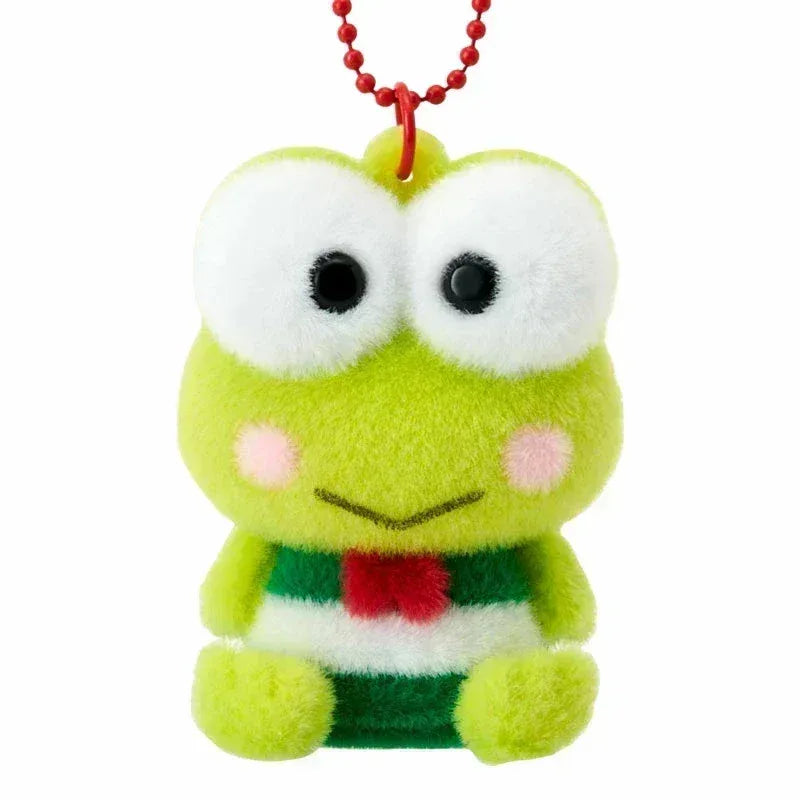 Sanrio Flocked Mascot Plush Keychain Keroppi ACG Go Anime www.acg-go.com Pendant & Keychain, Plush, Sanrio