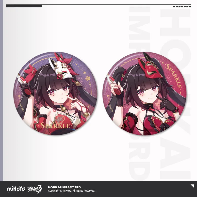 Thousand-Faced Maestro Series Sparkle Portrait Tinplate Badge Set Honkai Impact 3rd Sparkle ACG Go Anime