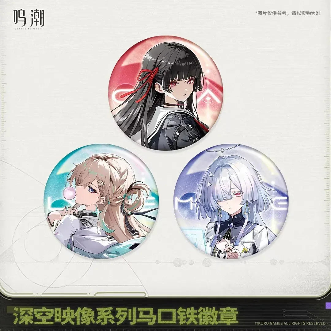 Wuthering Waves Deep Space Series Tinplate Badge (Chisa, Lynae, Mornye) Lynae ACG Go Anime www.acg-go.com Badge, Chisa, Lynae, Mornye, Wuthering Waves