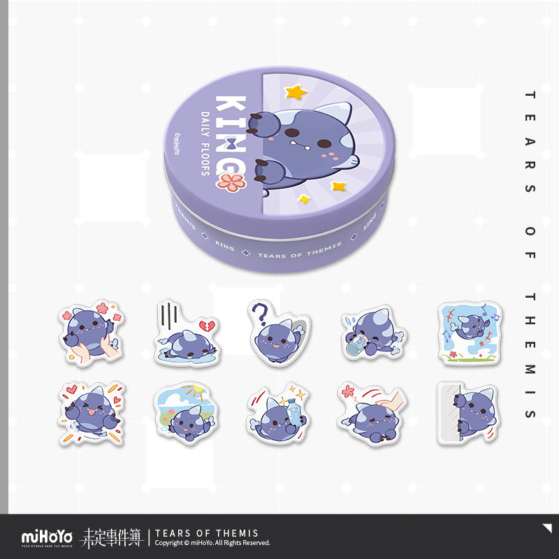 Plush Daily Life Series Chibi Crystal Sticker Storage Set