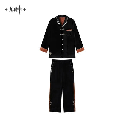 Zhongli Theme Impression Series Velvet Pajama Set Genshin Impact XL ACG Go Anime www.acg-go.com Apparel, Zhongli