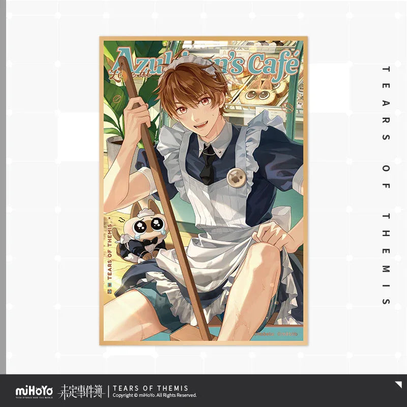 Tears of Themis Love at Azukisan's Café Series Decorative Shikishi Cardboard Luke Pearce ACG Go Anime www.acg-go.com Art Decor, Artem Wing, Luke Pearce, Marius von Hagen, Tears of Themis, Vyn Richter