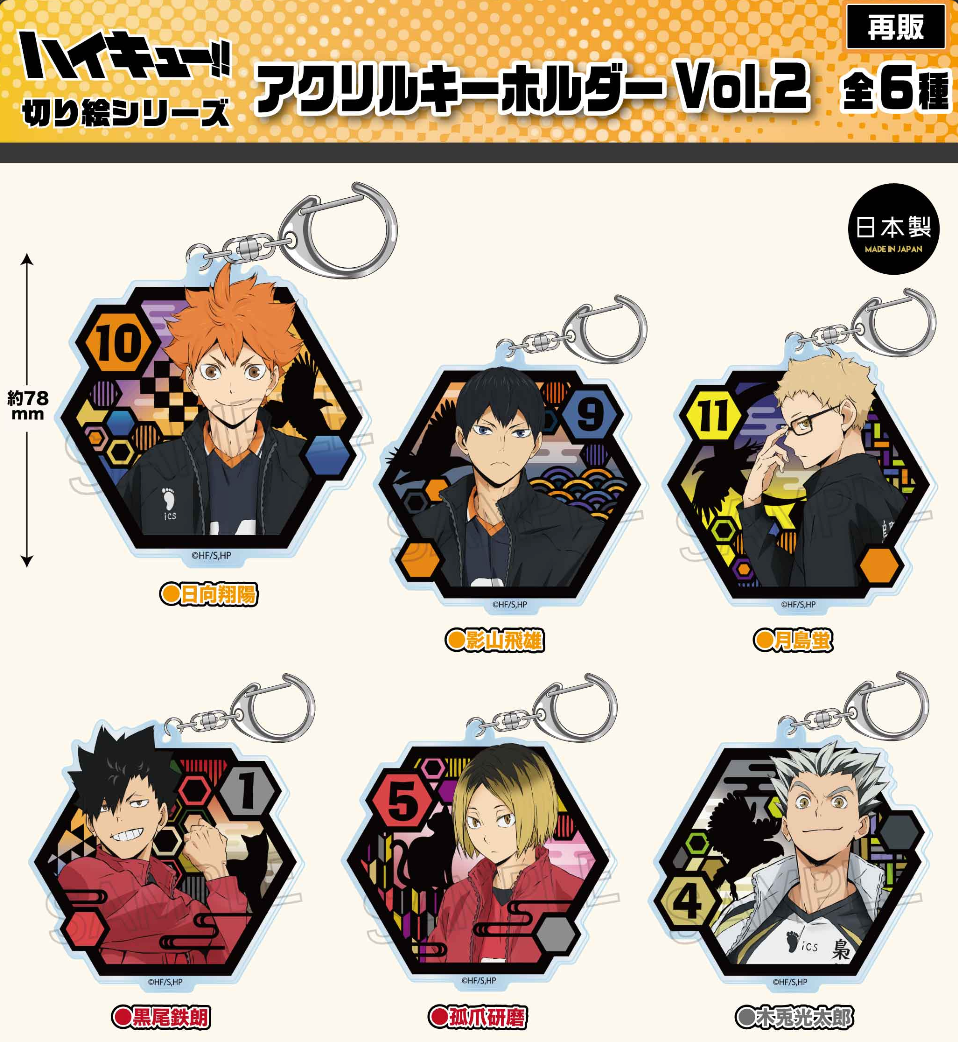 Haikyu!! Cutout Picture Series Acrylic Key Chain Vol.2