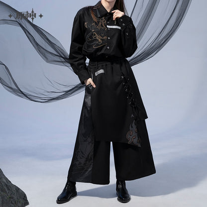 Genshin Impact Xiao Bane of All Evil Wide-Leg Culottes Pants