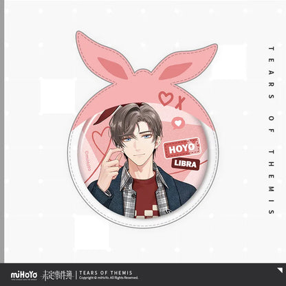 Happy White Day Series Tinplate Badge & Case Set