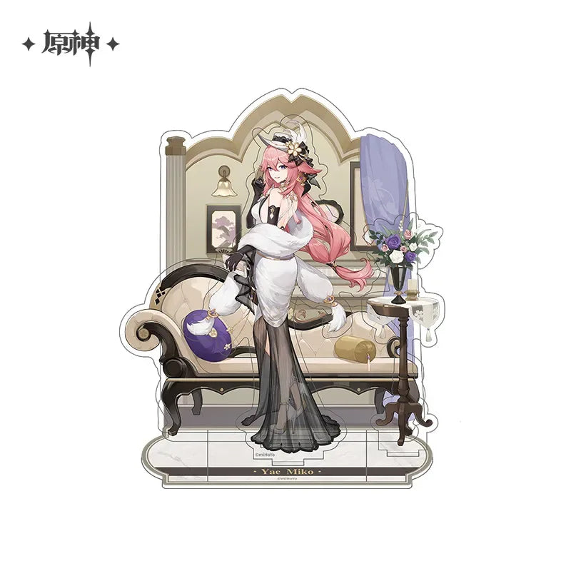 Resplendent Feast Series Yae Miko Merch Genshin Impact Scene Combination Stand ACG Go Anime www.acg-go.com Apparel, Badge, Office Supply, Ornament, Pendant & Keychain, Stand, Yae Miko