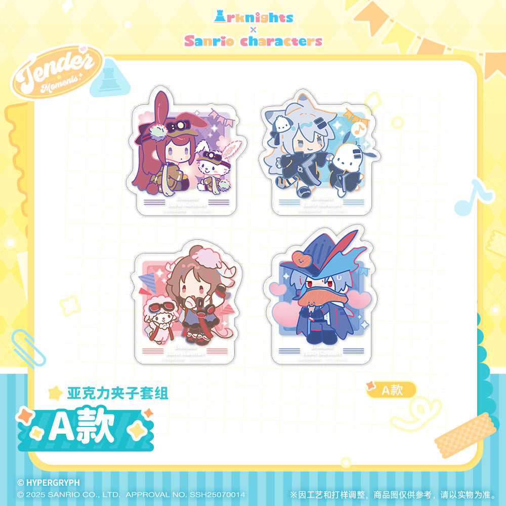 x Sanrio Family Acrylic Clip Set