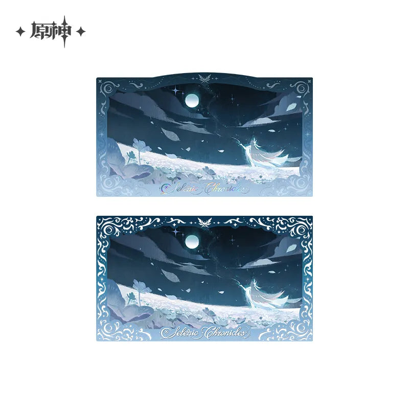 Genshin Impact Selenic Chronicles Series Badge & Commemorative Card Set