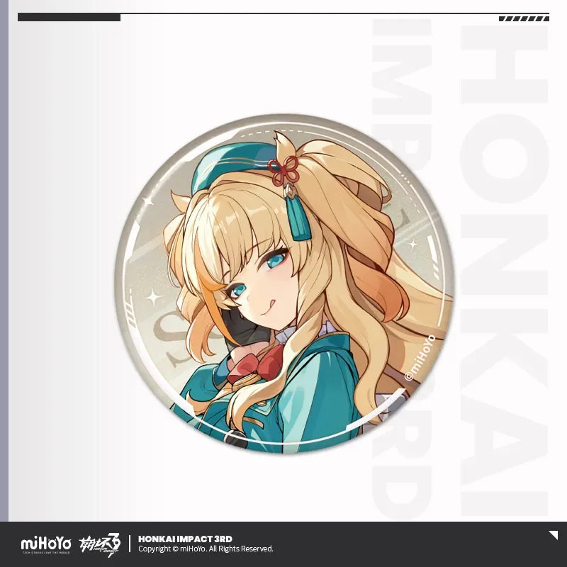 Stigmata Series Tinplate Badge Honkai Impact 3rd Songque (Tasting tea) ACG Go Anime www.acg-go.com Bronya, Griseo, Herrscher of Sentience, Honkai Impact 3rd, Kiana, Raiden Mei, Senadina, Songque, Thelema