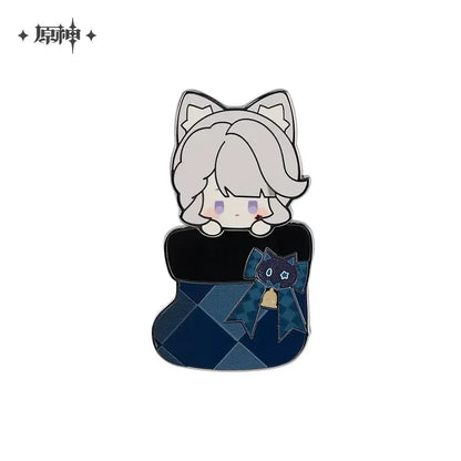 Genshin Impact House of the Hearth Winter Series Metal Badge Lynette ACG Go Anime www.acg-go.com Arlecchino, Badge, Freminet, Lynette, Lyney, Tartaglia