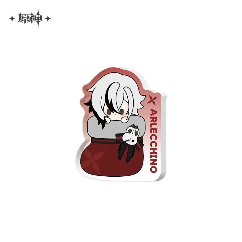 House of the Hearth Winter Series Thick Acrylic Mini Ornaments Genshin Impact (Not For Sale) Arlecchino ACG Go Anime www.acg-go.com Arlecchino, Freebie, Freminet, Lynette, Lyney, Ornament, Tartaglia