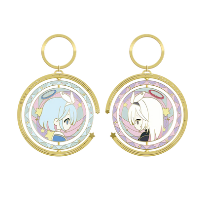 Blue Archive Miracle of the Stars Miracle of the Stars Arona & Plana Double-sided Metal Keychain Arona & Plana ACG Go Anime www.acg-go.com Arona, Blue Archive, Pendant & Keychain, Plana