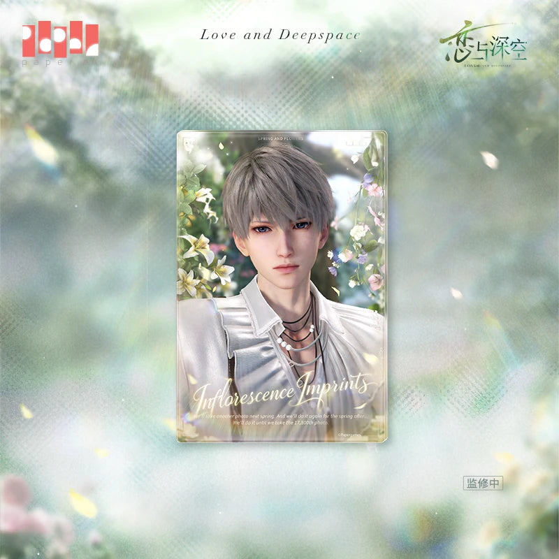 Love and Deepspace Spring and Flowers Series Floral Silhouette Acrylic Shikishi Cardboard