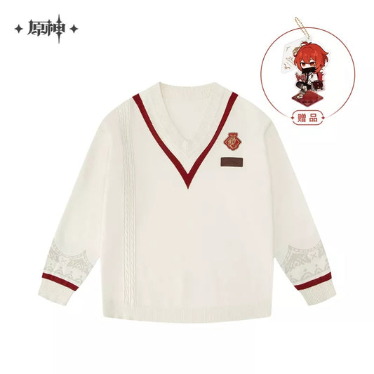 Diluc Ragnvindr Series White Sweater