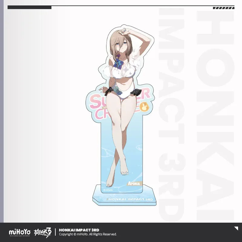 Summer Cruise Series Acrylic Stand Vol.4 Honkai Impact 3rd Aponia ACG Go Anime www.acg-go.com Aponia, Eden, Elysia, Griseo, Honkai Impact 3rd, Hua, Kalpas, Kevin, Kosma, Mobius, Pardofelis, Sakura, Stand, Su, Vill-V