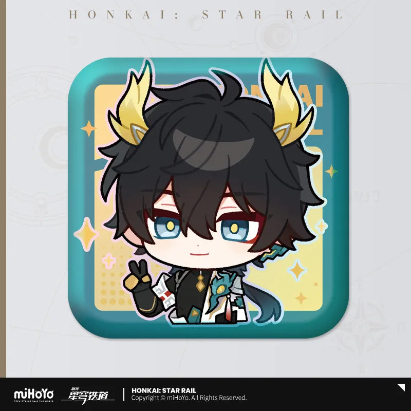 Honkai: Star Rail Pom-Pom Exhibition Series Square Tinplate Badge
