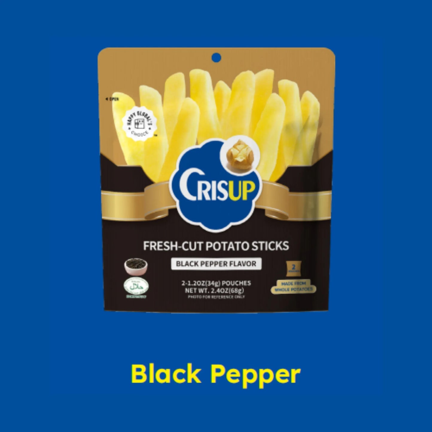 Fresh Cut Potato Sticks Bag Big Package (6 Flavors) Crisup Black Pepper (34g x 2) ACG Go Anime www.acg-go.com Food & Drink