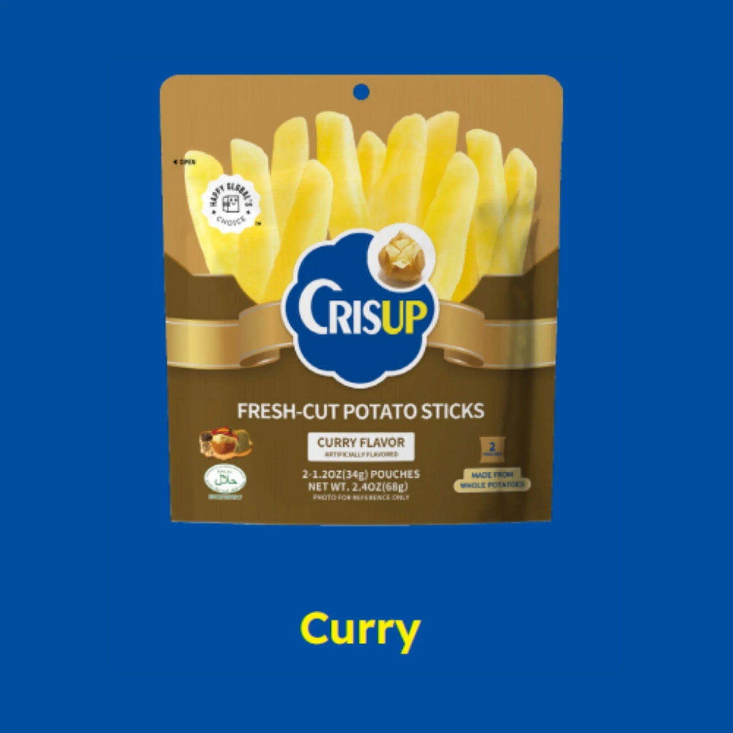 Fresh Cut Potato Sticks Bag Big Package (6 Flavors) Crisup Curry (34g x 2) ACG Go Anime www.acg-go.com Food & Drink