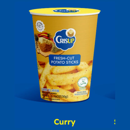 Fresh Cut Potato Sticks Cups (6 Flavors) Crisup Curry ACG Go Anime www.acg-go.com Food & Drink