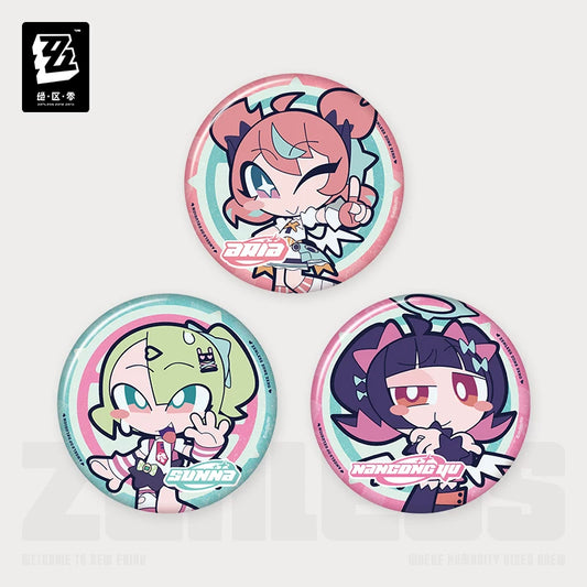 Zenless Zone Zero PINK Sugar Rush Series Chibi Tinplate Badge
