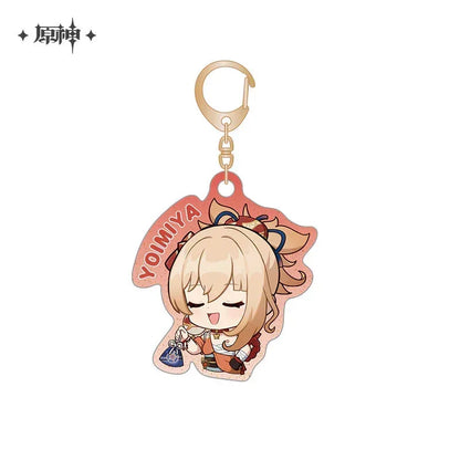 Genshin Impact Hua Cai Qi Shi Series Merch Keychain- Yomiya ACG Go Anime www.acg-go.com Art Decor, Ayaka, Badge, Pendant & Keychain, Shikishi, Stand, Yoimiya