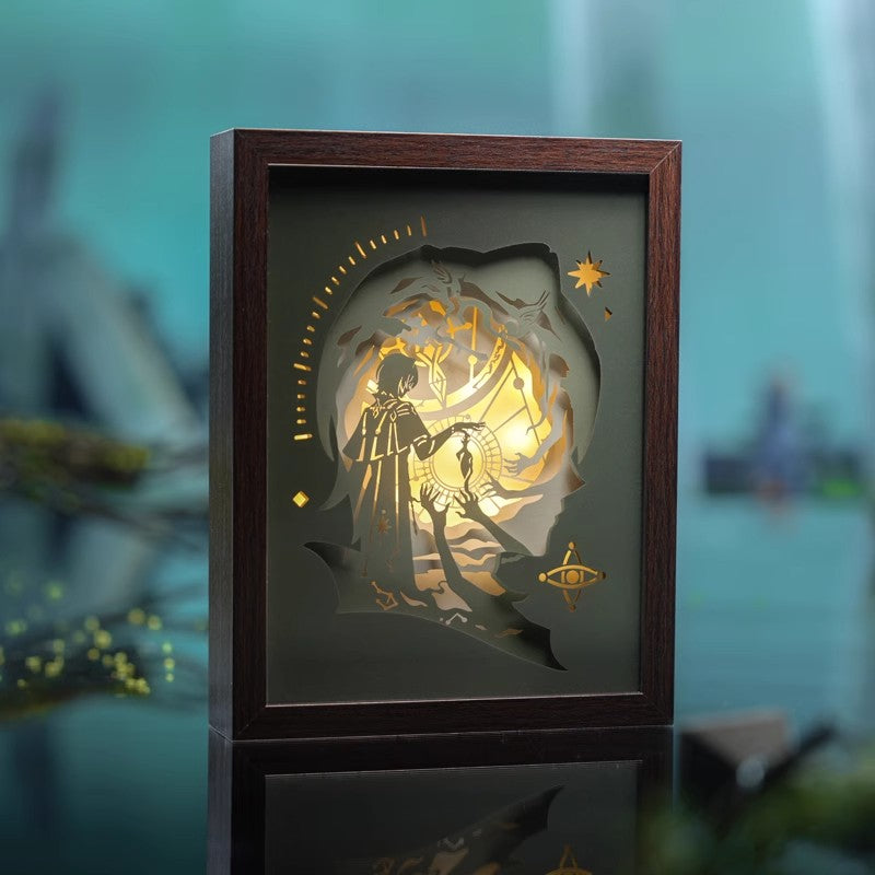 Anaxa's Parapsychology Experiment Shadow Box Paper Lamp