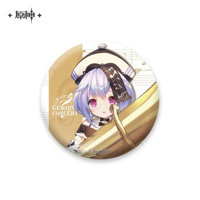 Melodies of an Endless Journey Character Series Merch Genshin Impact Badge / Qiqi ACG Go Anime www.acg-go.com Badge, Barbara, Beidou, Diluc, Kaeya, Klee, Ningguang, Qiqi, Theme Artwork, Venti, Xiangling