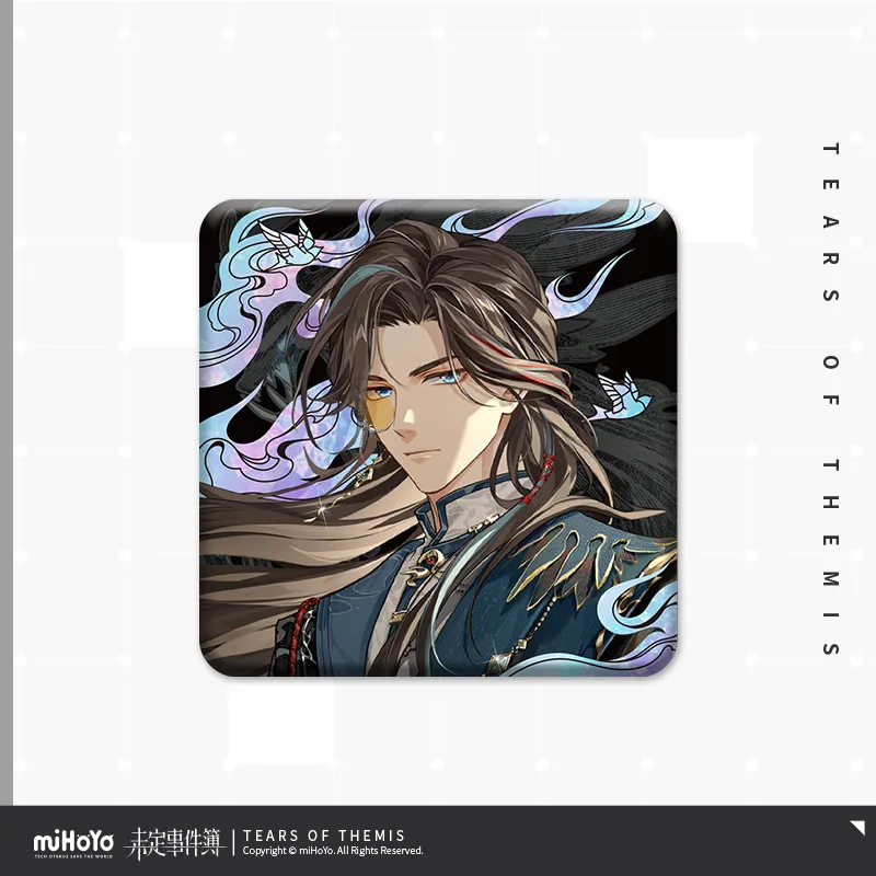 Omni Spirits Bureau: Dark Fates Series The Radiant Light Imitation Mother Of Pearl Badge Tears of Themis Artem Wing ACG Go Anime