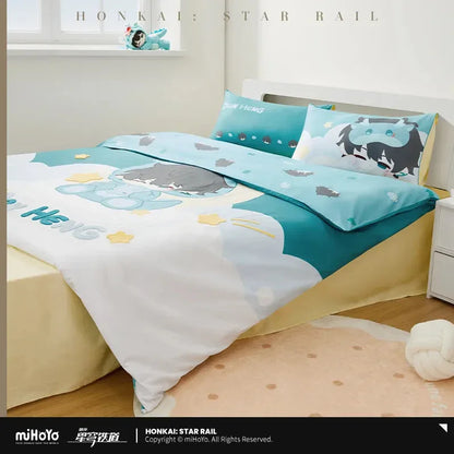 Honkai: Star Rail Boys Dormitory Chibi Household Series Four-piece Bedding Set